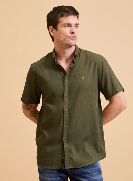 Camisa Masculina Relax Manga Curta