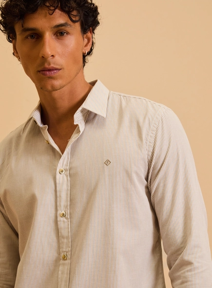 Camisa Masculina Slim Fit Listrada