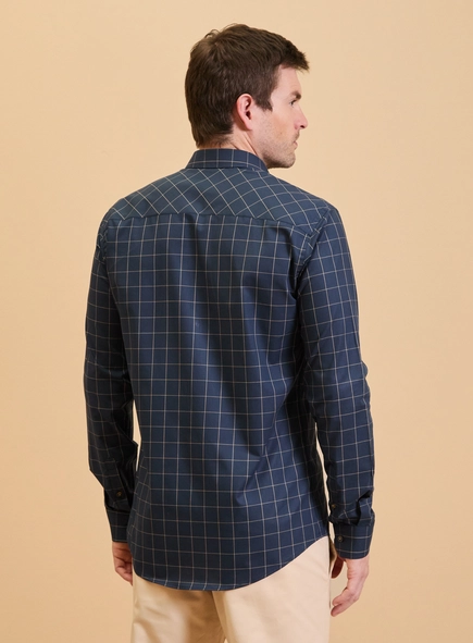 Camisa Masculina Slim Fit Xadrez