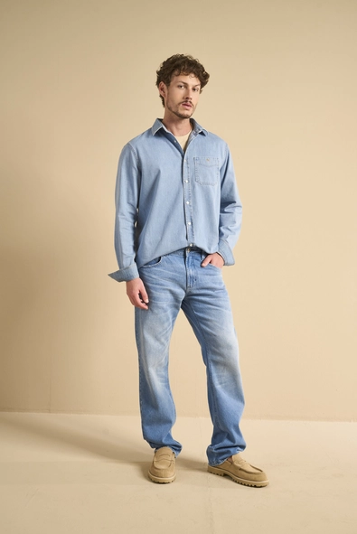 Camisa Jeans Masculina Relax