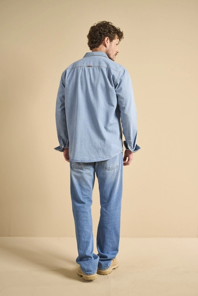 Camisa Jeans Masculina Relax