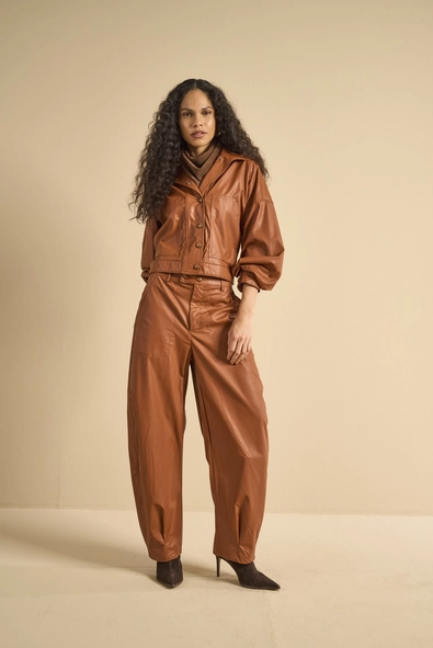 Jaqueta Feminina Oversized Em Pu