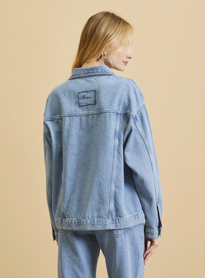Jaqueta Jeans Feminina Trucker Índigo