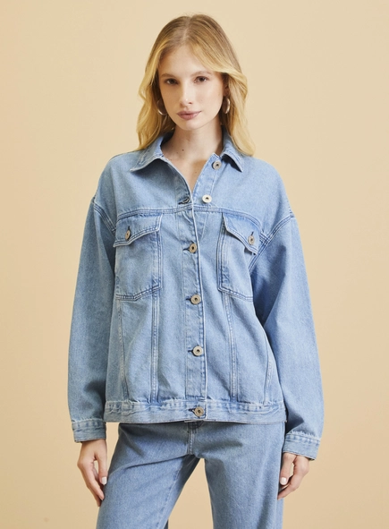 Jaqueta Jeans Feminina Trucker