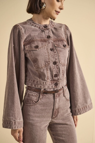 Jaqueta Sarja Feminina Trucker