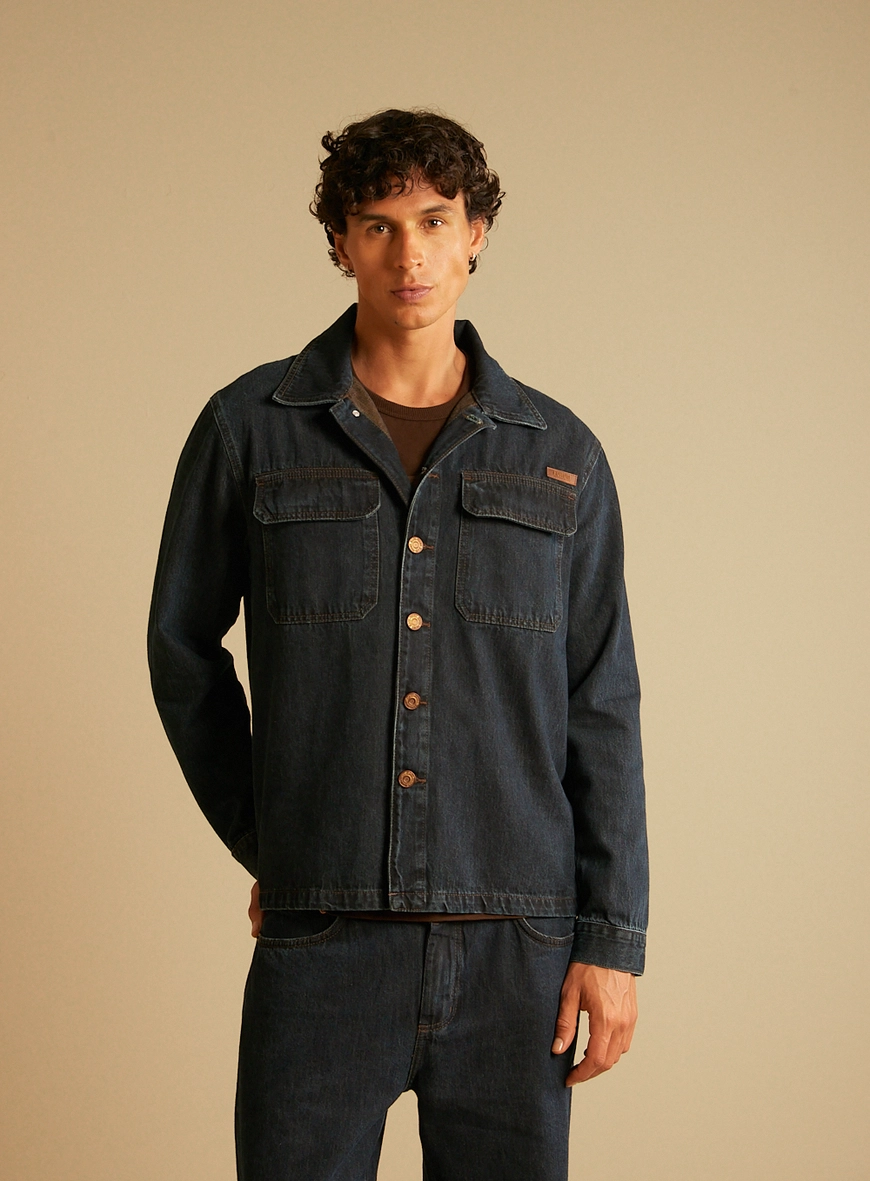 Jaqueta Jeans Masculina Regular Índigo