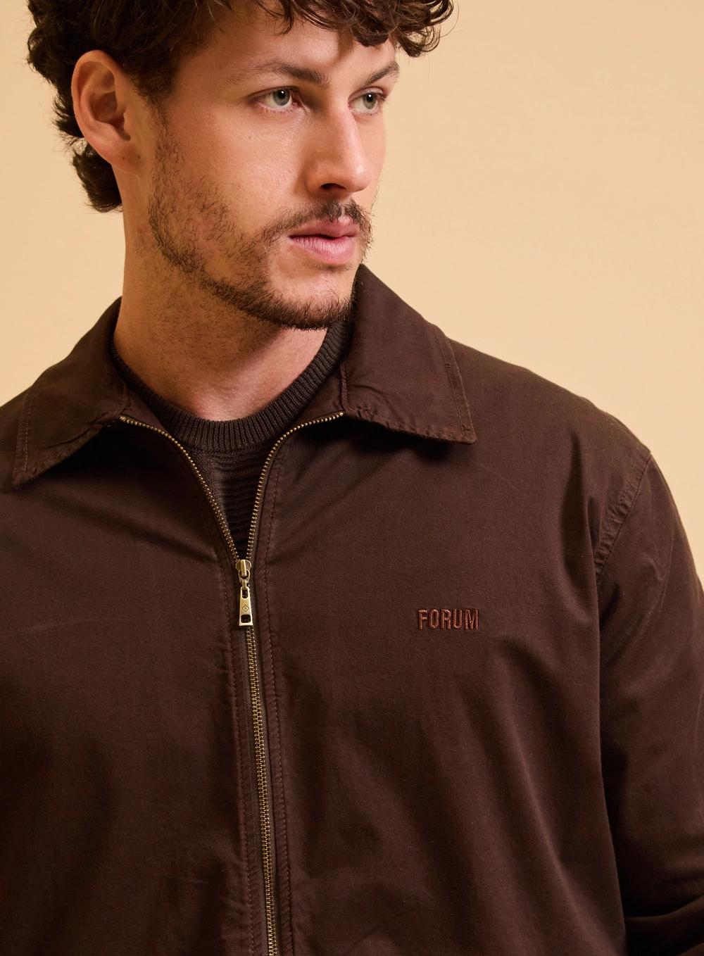 Jaqueta Sarja Masculina Slim Fit Marrom 3