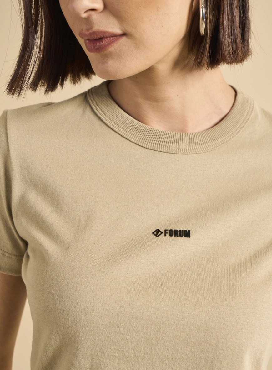 Camiseta Feminina Básica - Fran Bege