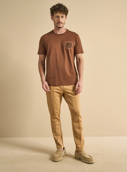 Camiseta Masculina New Slim Com Detalhe