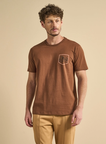Camiseta Masculina New Slim Com Detalhe