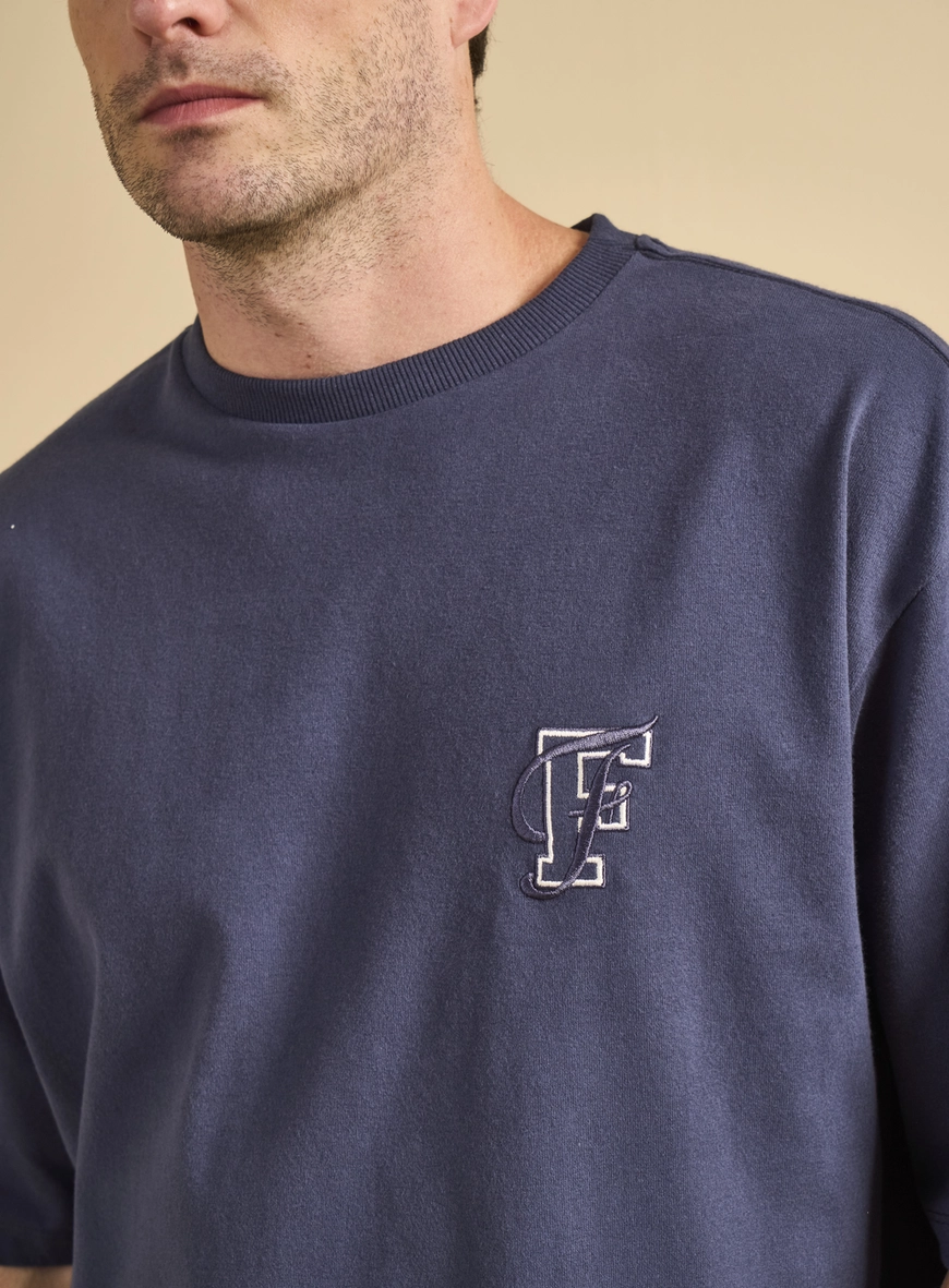 Camiseta Masculina Oversized Azul