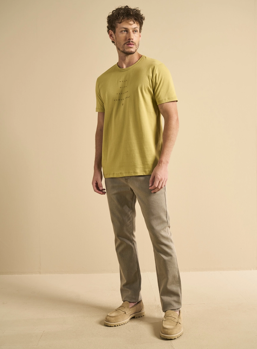 Camiseta Masculina New Slim Wear With Feeling Verde