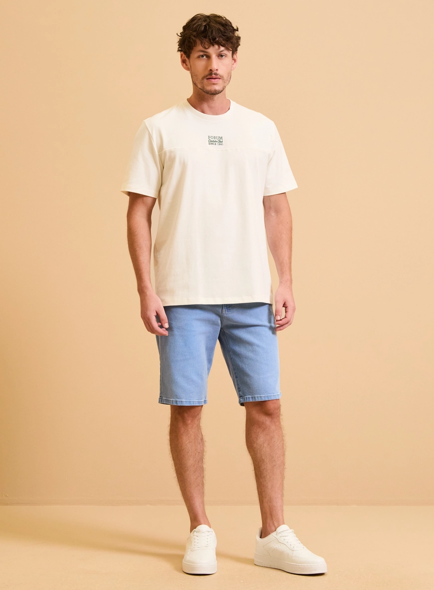 Camiseta Masculina New Box Com Bordado Off Shell
