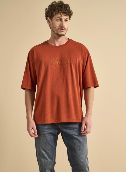 Camiseta Masculina Over Com Bordado