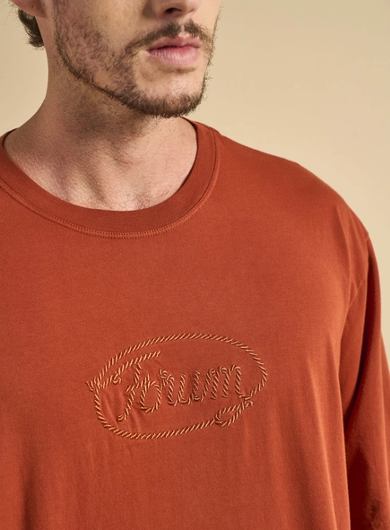 Camiseta Masculina Over Com Bordado