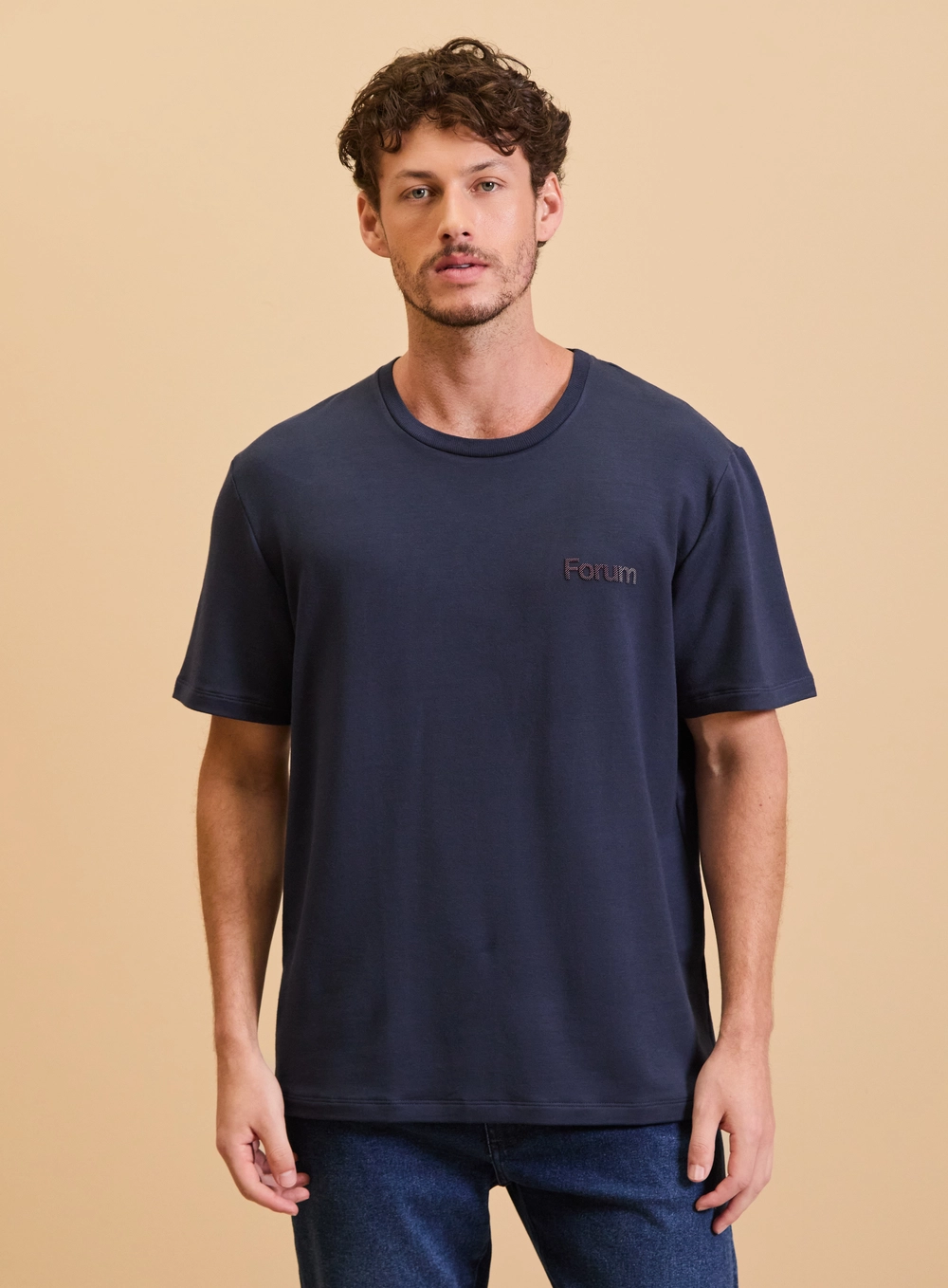 Camiseta Masculina New Box Estampa 3d Azul 3