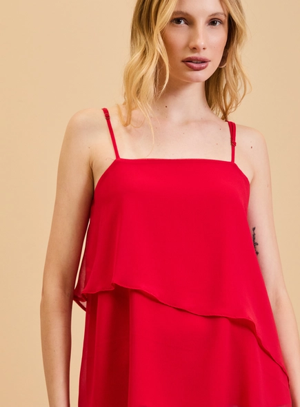 Blusa Reta Com Sobreposição