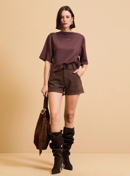 Blusa Manga Ampla Gola Canoa