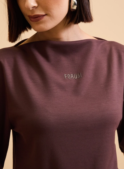 Blusa Manga Ampla Gola Canoa