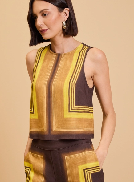 Blusa Reta Estampada - Horizontes