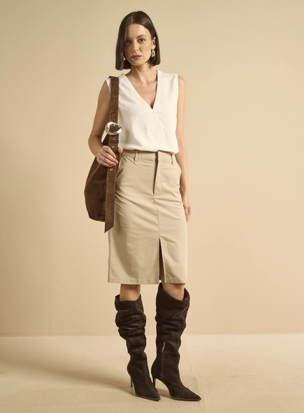 Blusa Reta Decote V