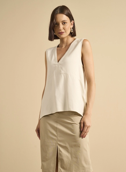 Blusa Reta Decote V