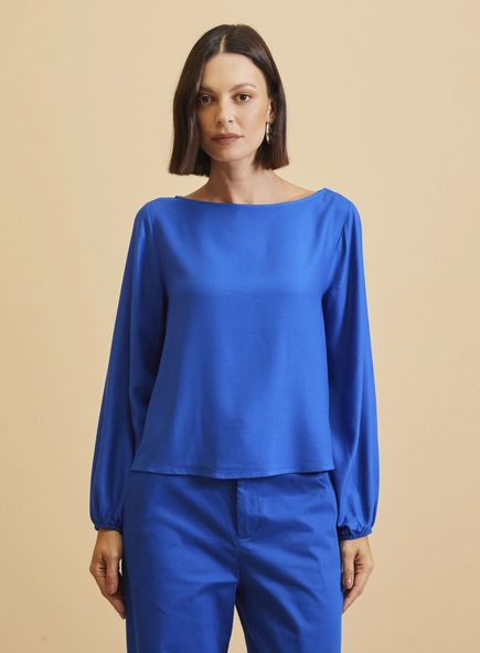 Blusa Manga Longa Alongada