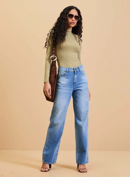 Blusa Manga Longa Gola Alta