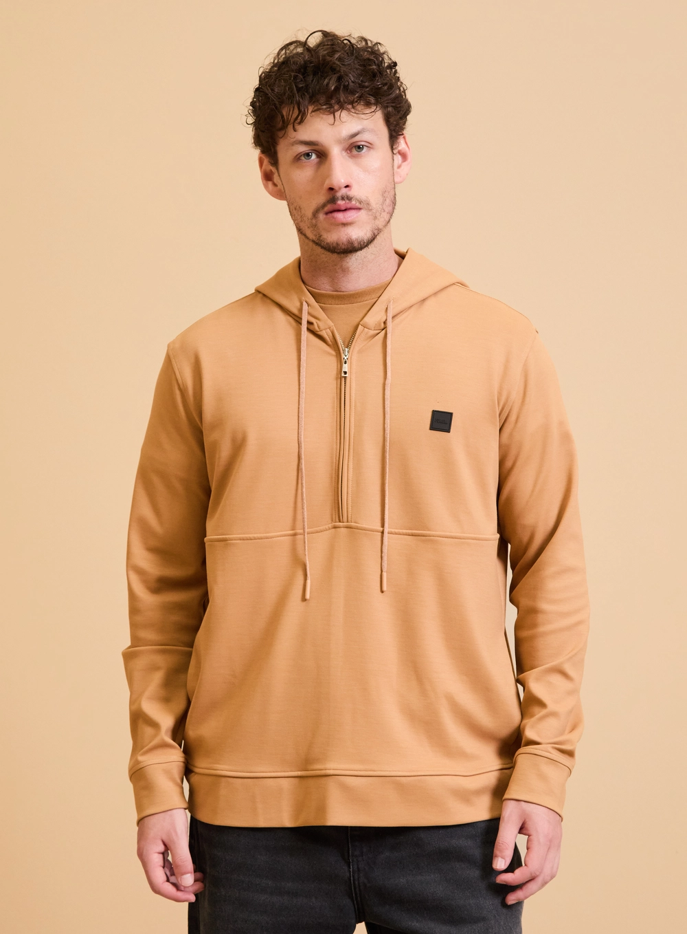 Blusão Masculino New Comfort Com Zíper Bege 3
