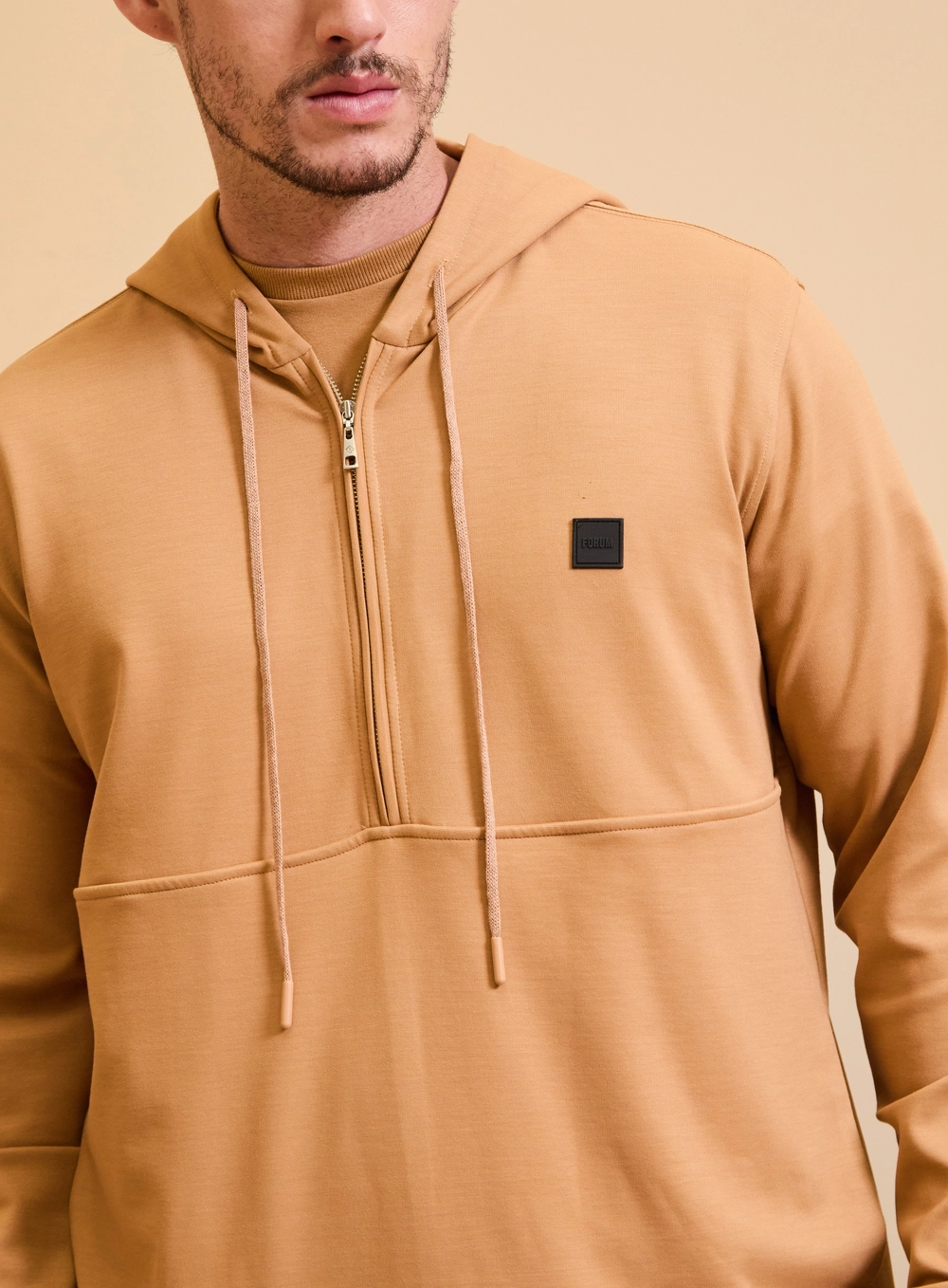 Blusão Masculino New Comfort Com Zíper Bege 4