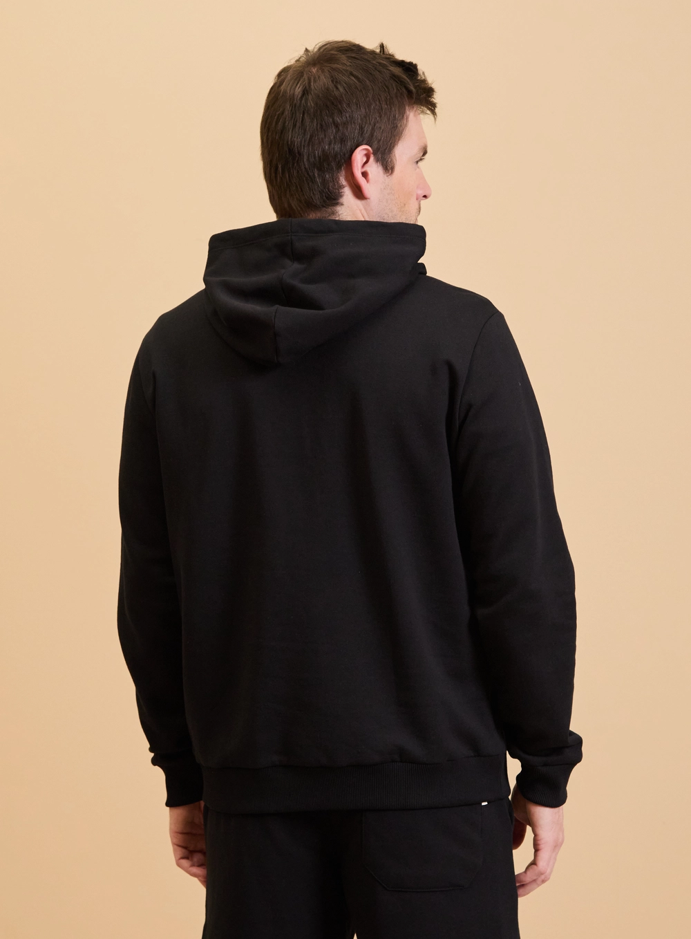 Blusão Masculino New Comfort Com Capuz Estampado Preto 2