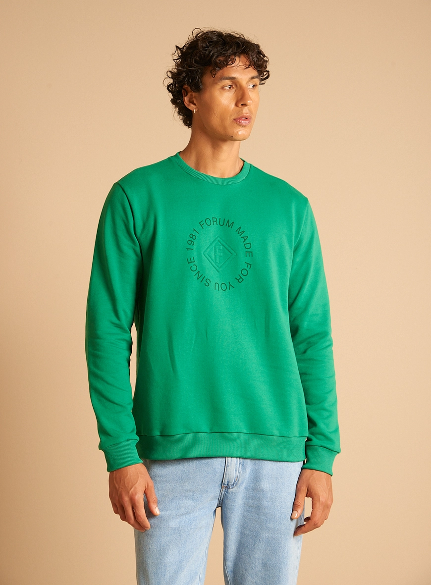 Blusão Moletom Masculino Com Bordado Verde Vanity