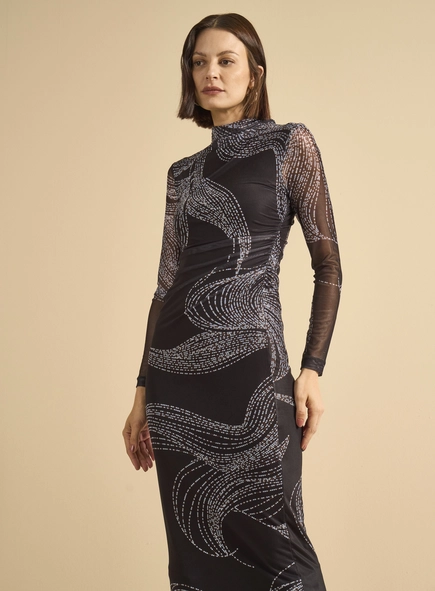 Vestido Tule Maxi Midi - Pontos Luz