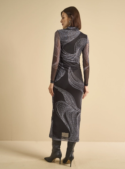 Vestido Tule Maxi Midi - Pontos Luz