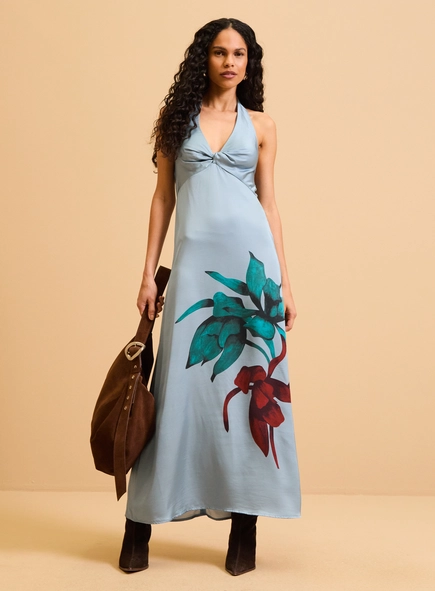 Vestido Midi Evasê - Aura Floral