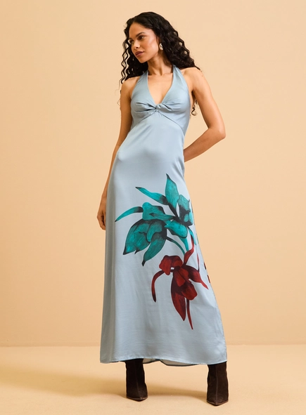 Vestido Midi Evasê - Aura Floral