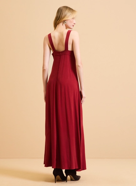 Vestido Midi Estruturado Franzido