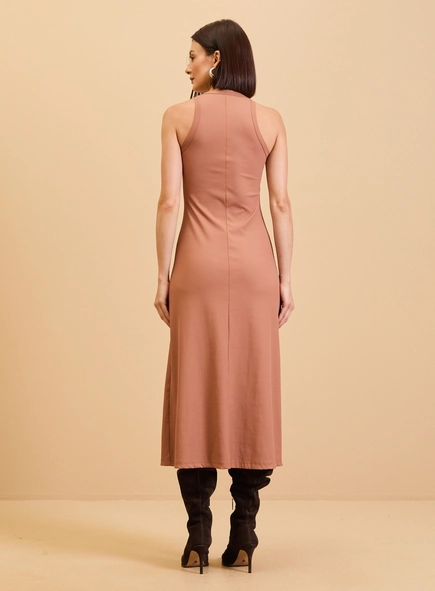 Vestido Midi Canelado