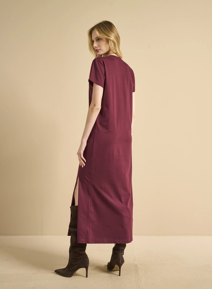 Vestido Midi Com Fenda