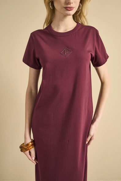 Vestido Midi Com Fenda