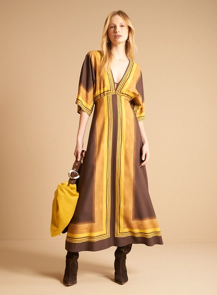 Vestido Maxi Midi Evasê - Horizontes