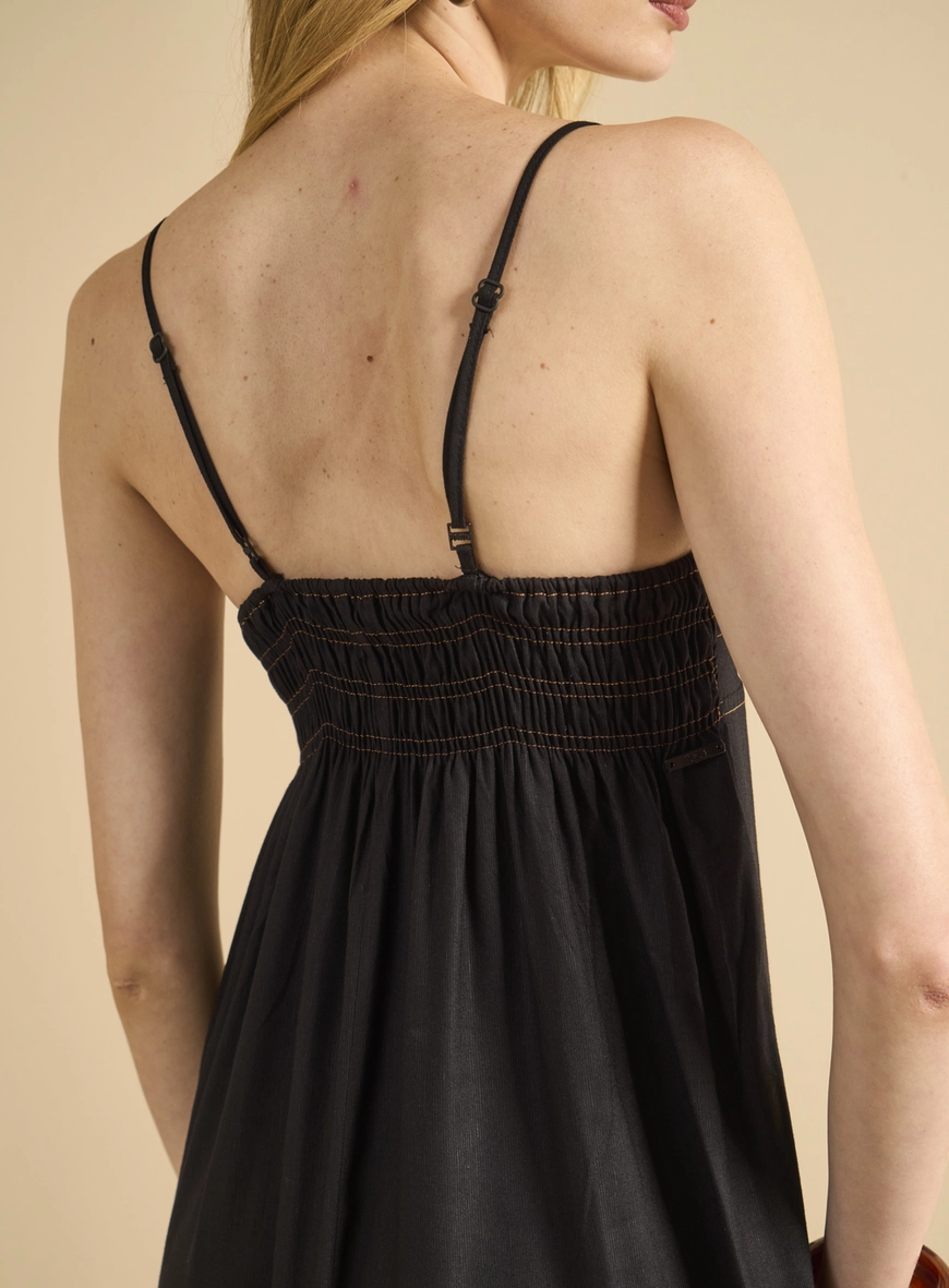 Vestido Midi Evasê Preto