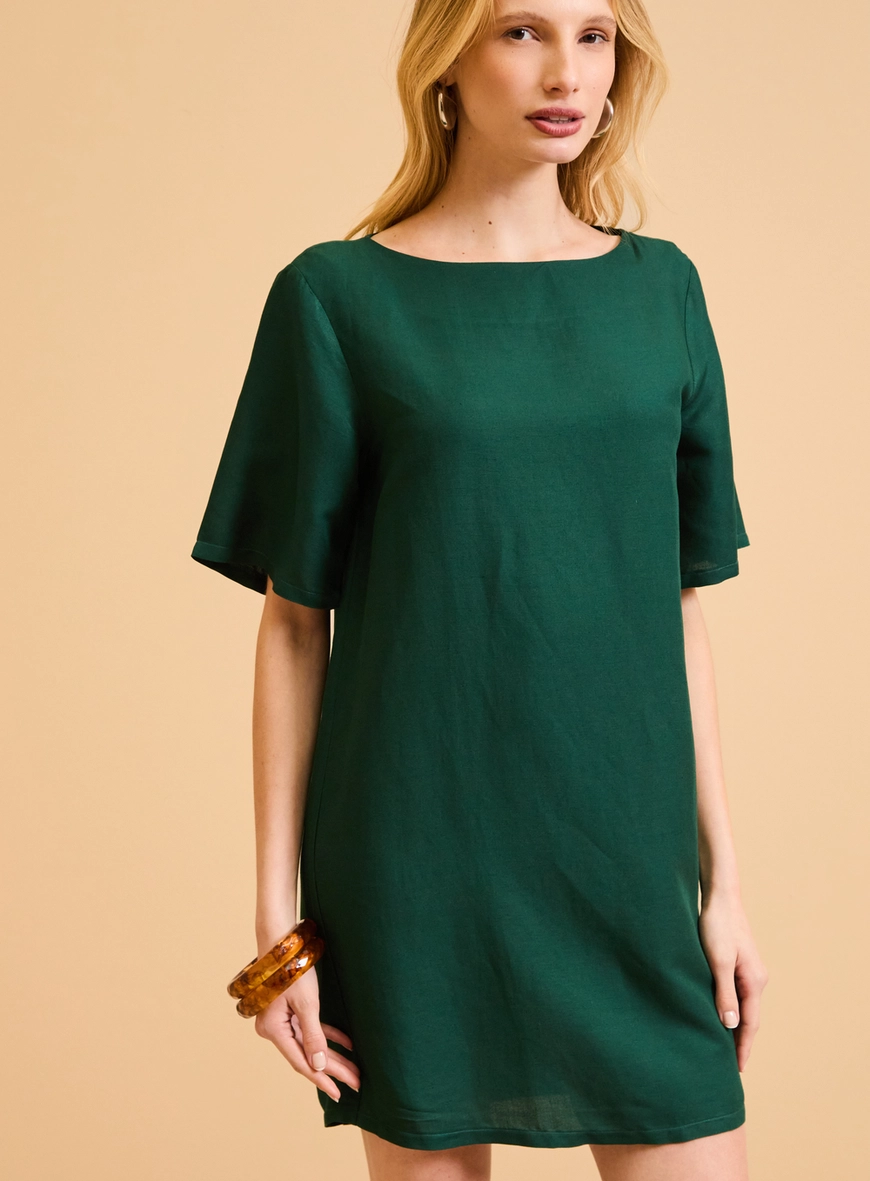 Vestido Curto T-shirt Dress Verde