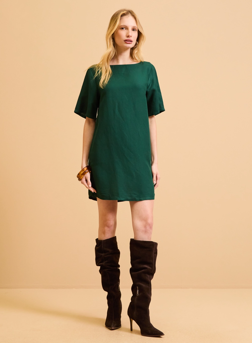 Vestido Curto T-shirt Dress Verde 3