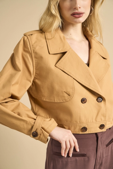 Casaco Feminino Alfaiataria Trench Coat