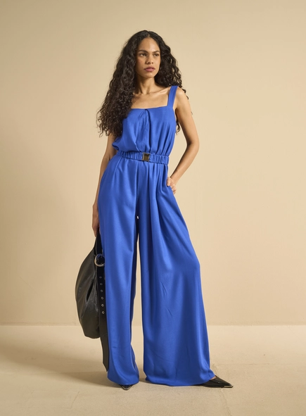 Macacão Pantalona Com Alças Largas