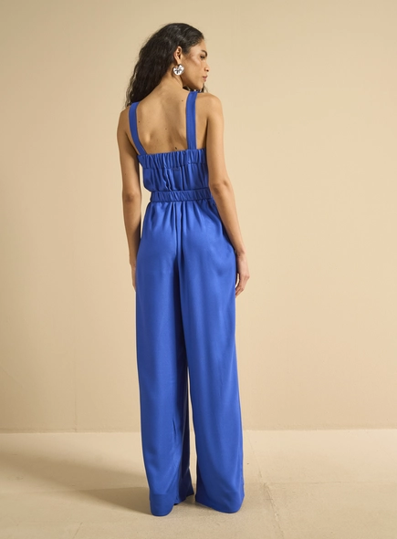 Macacão Pantalona Com Alças Largas