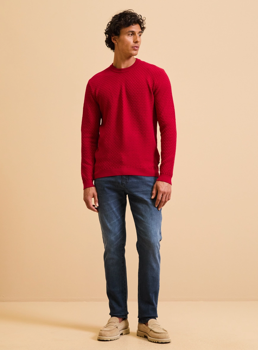 Suéter Masculino Tricô Vermelho
