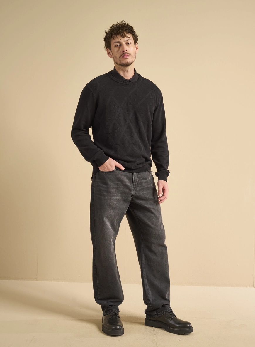 Suéter Tricô Masculino Fifties Preto