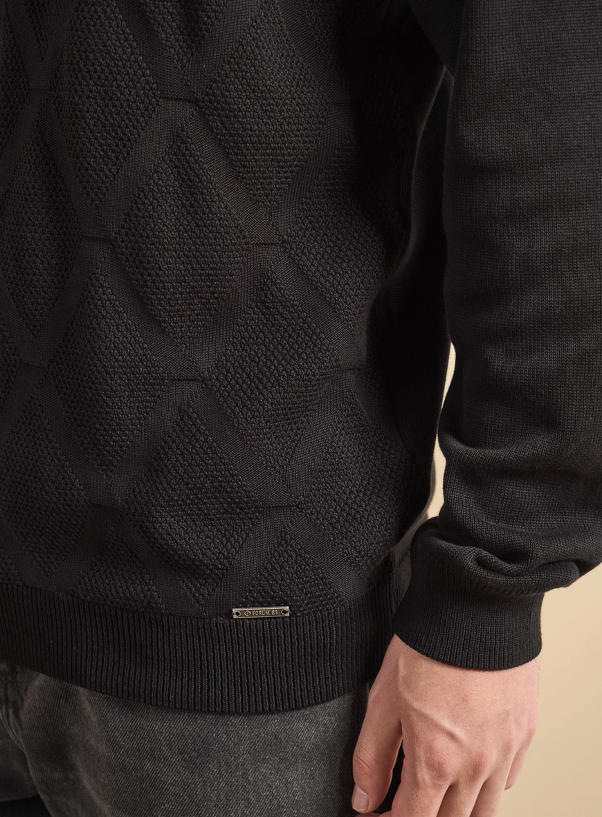 Suéter Tricô Masculino Fifties Preto